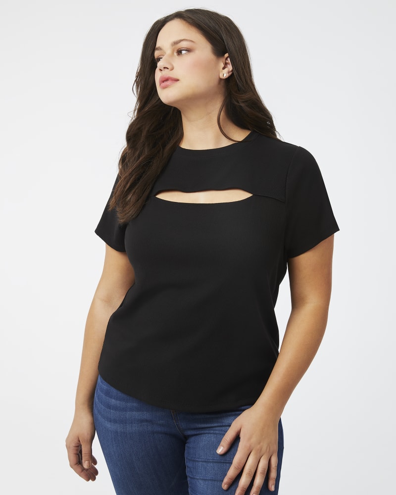 Front of plus size Harriet Cutout Top by Socialite | Dia&Co | dia_product_style_image_id:157153